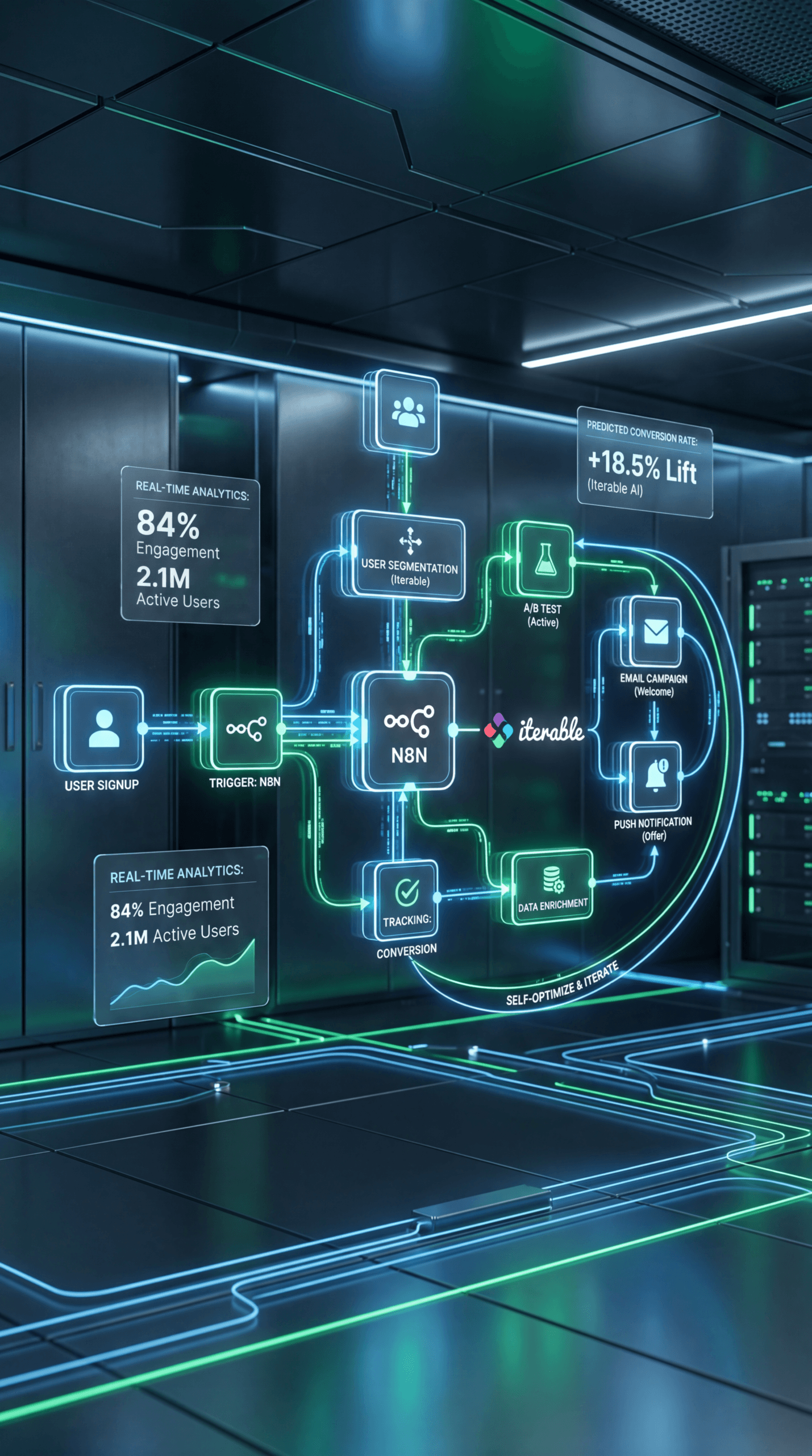 n8n Iterable integration, automate user sync Iterable, Iterable API workflow, n8n user automation 2026, create update user n8n
