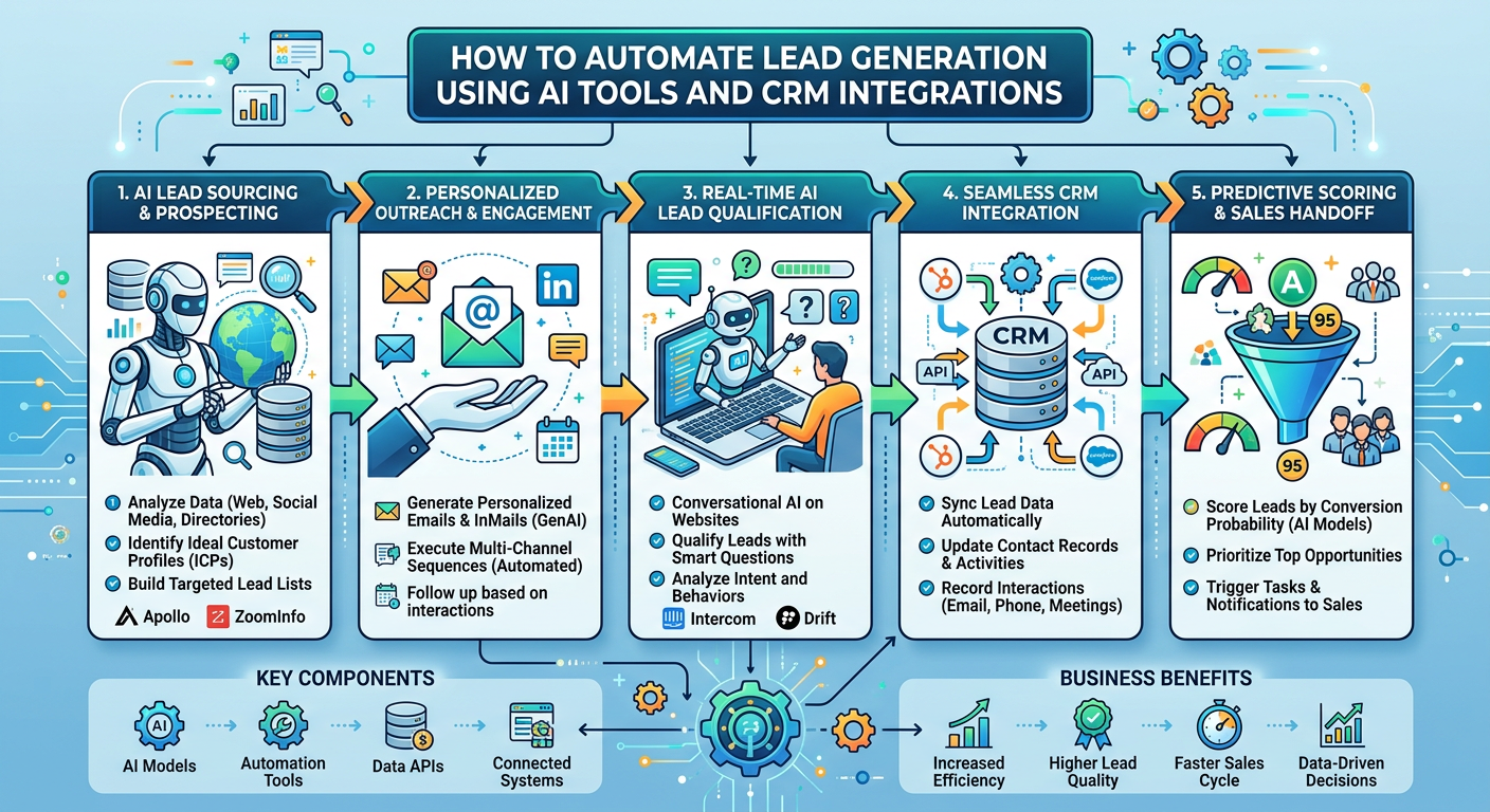 ai lead generation automation, ai crm integration, automated lead gen