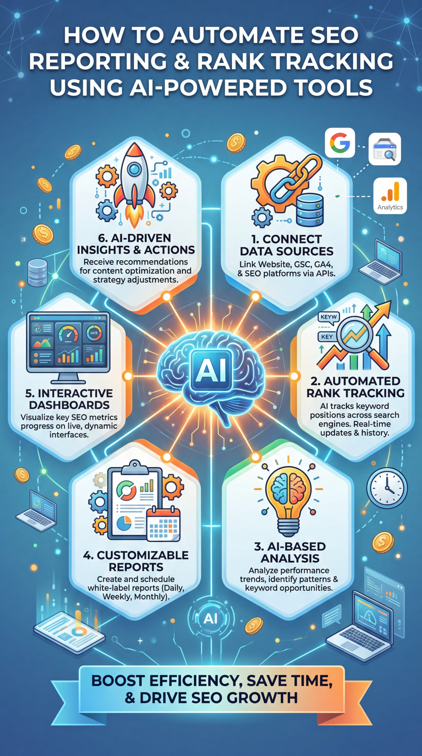 ai seo reporting, automated rank tracking, seo automation tools